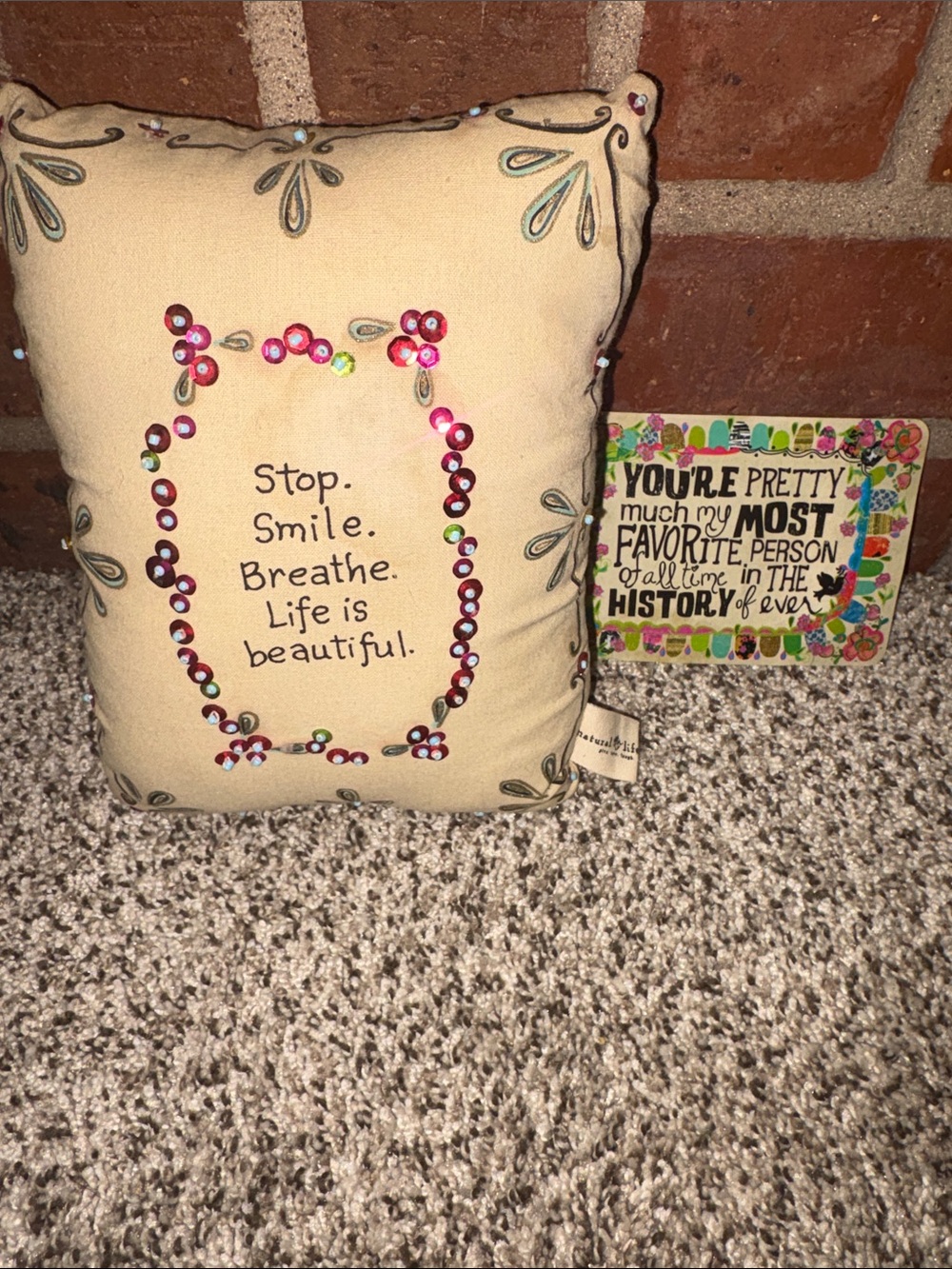 Natural Life Small Pillow/Magnet VTG